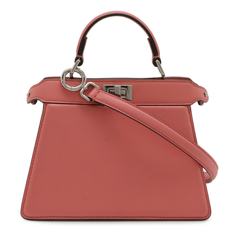 FENDI Peekaboo ISeeU Petite Handbag Shoulder Bag Padded Nappa Leather Pink 8B...